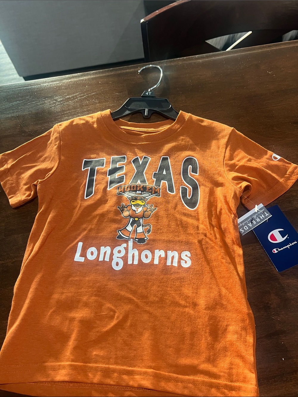 Champion Orange Texas Longhorns Graphic Tee for Kids 4t